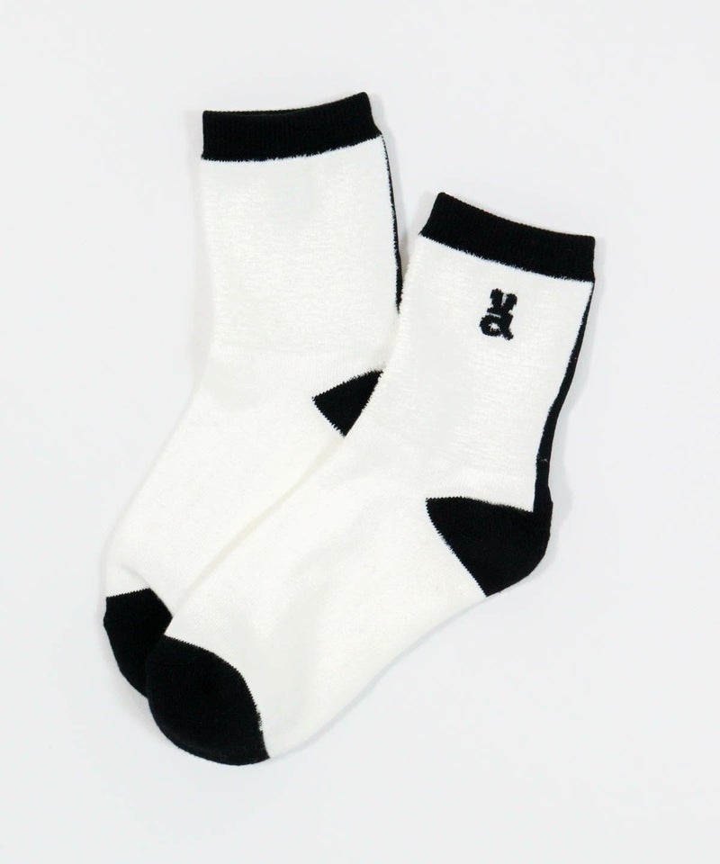 ウサロゴ配色ソックス（ホワイト）