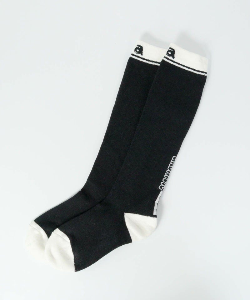 配色ラインロングソックス（ブラック）