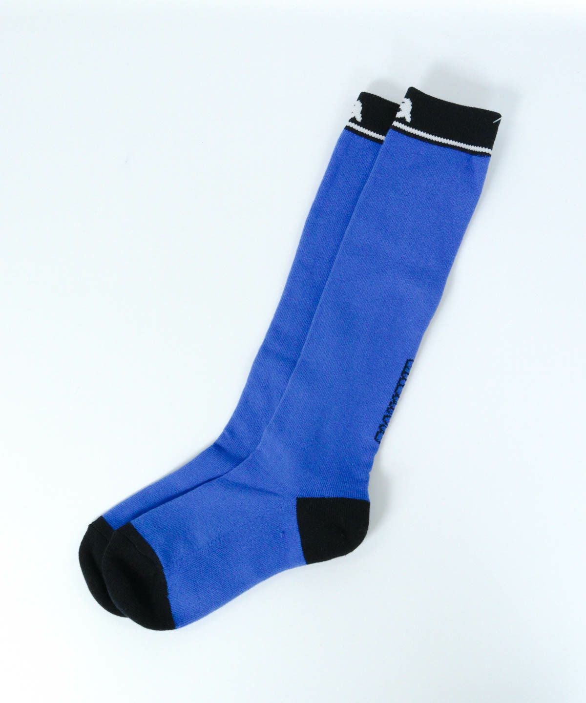 配色ラインロングソックス（ブルー）