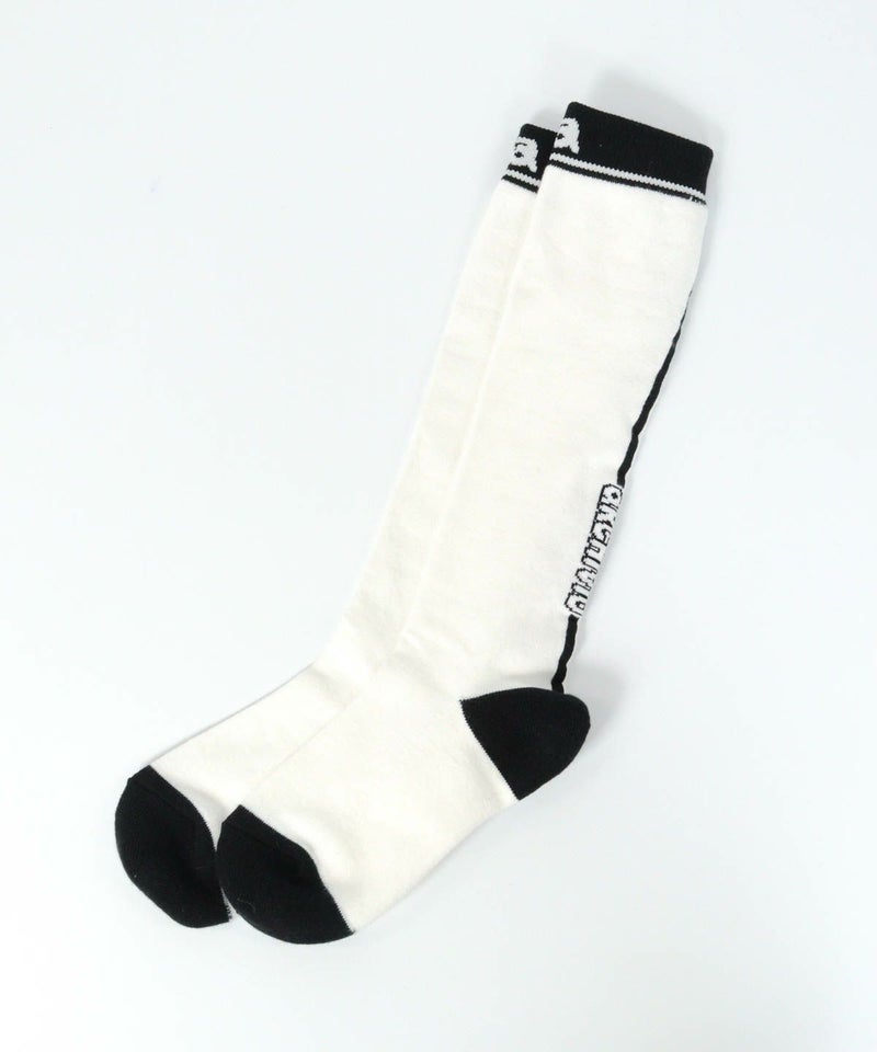 配色ラインロングソックス（ホワイト）