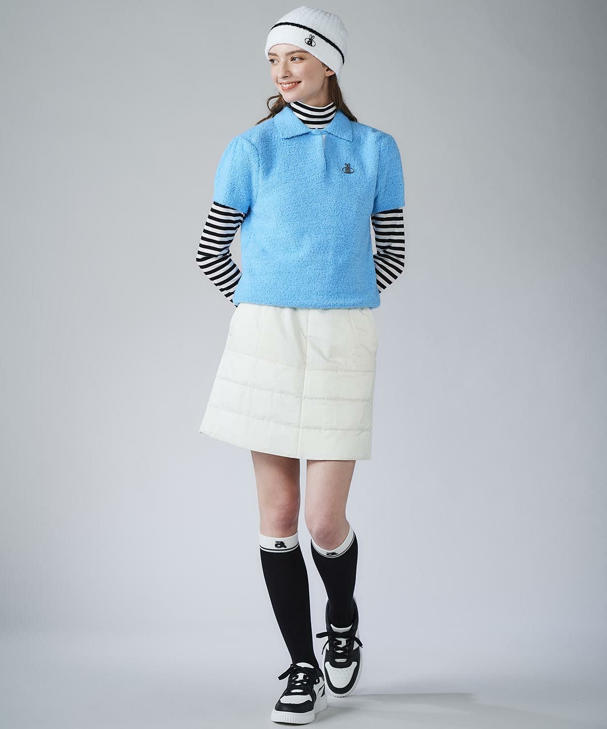 配色ラインロングソックス|アルチビオ - ゴルフウェアや婦人服通販