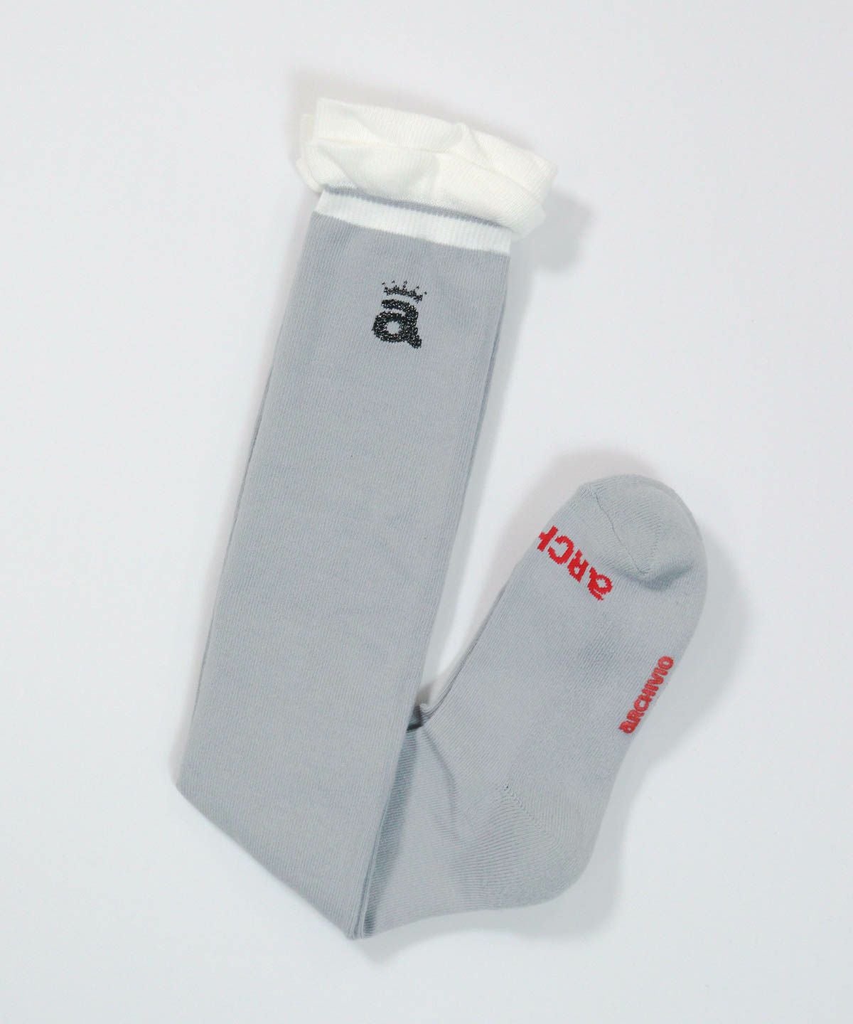 ポイントフリルハイソックス（ライトグレー）