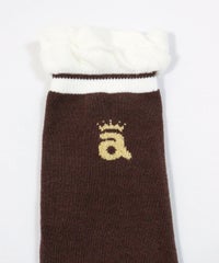 履き口フリル部分（ブラウン）