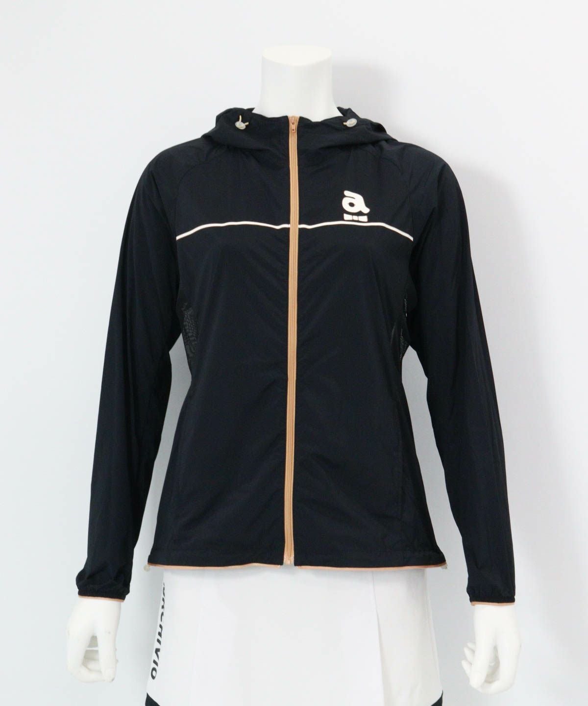 サイドメッシュナイロンブルゾン（ブラック）