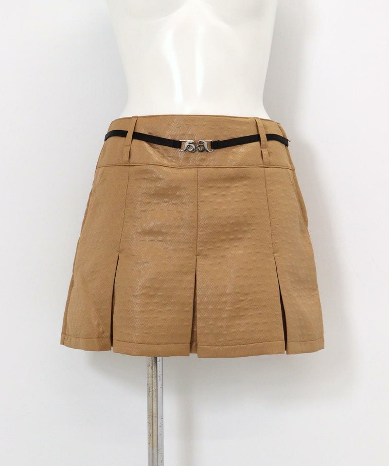 ボックスプリーツキルトスカート（キャメル）