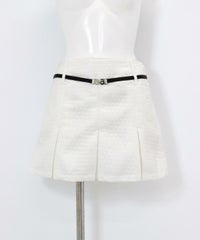 ボックスプリーツキルトスカート（ホワイト）