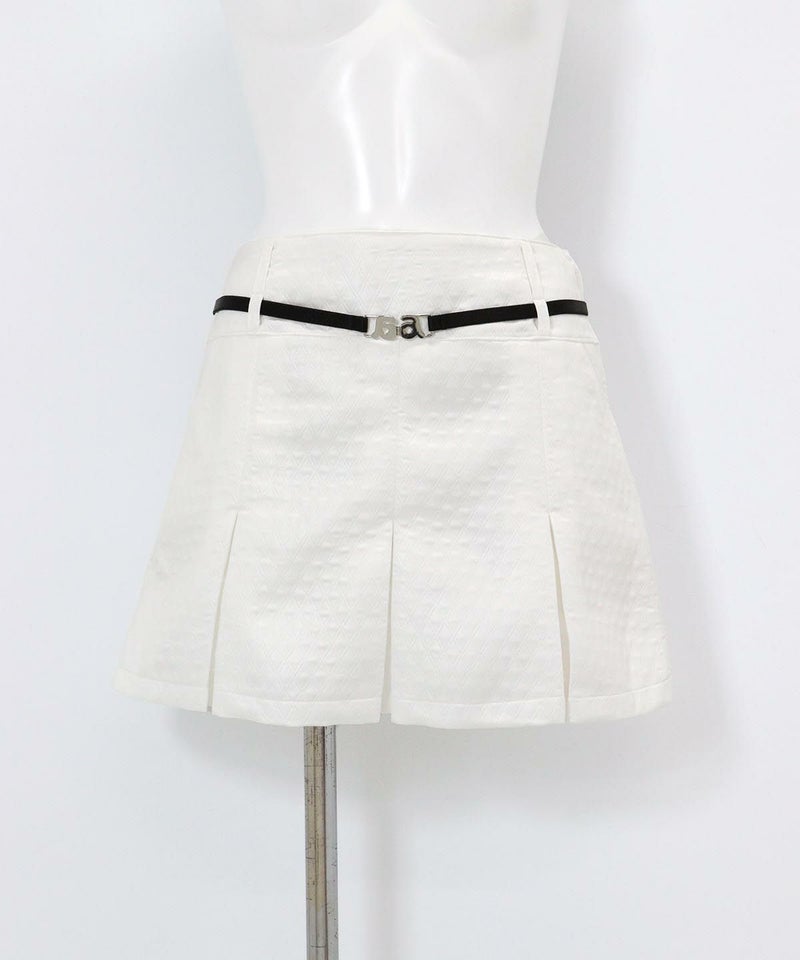 ボックスプリーツキルトスカート（ホワイト）