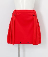 プリーツドッキングスカート（レッド）