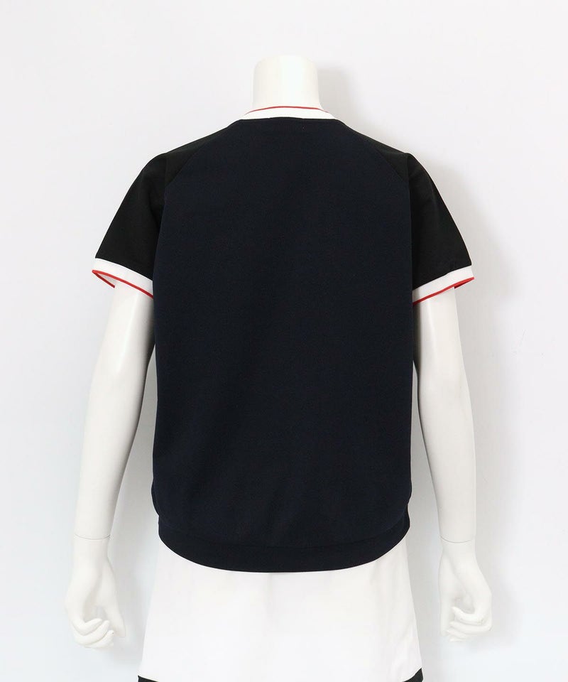 前後配色UV速乾カノコプルオーバー後（ブラック）