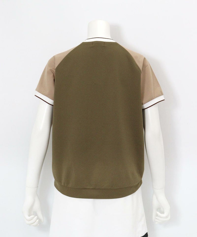 前後配色UV速乾カノコプルオーバー後（ベージュ）