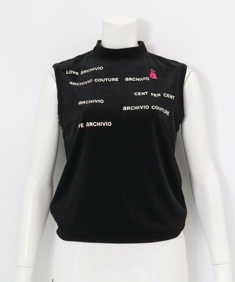 ベロアノースリプルオーバー（ブラック）