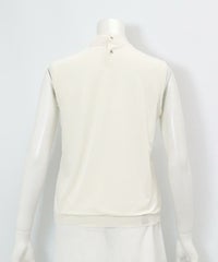 ベロアノースリプルオーバー後（ホワイト×ゴールド）