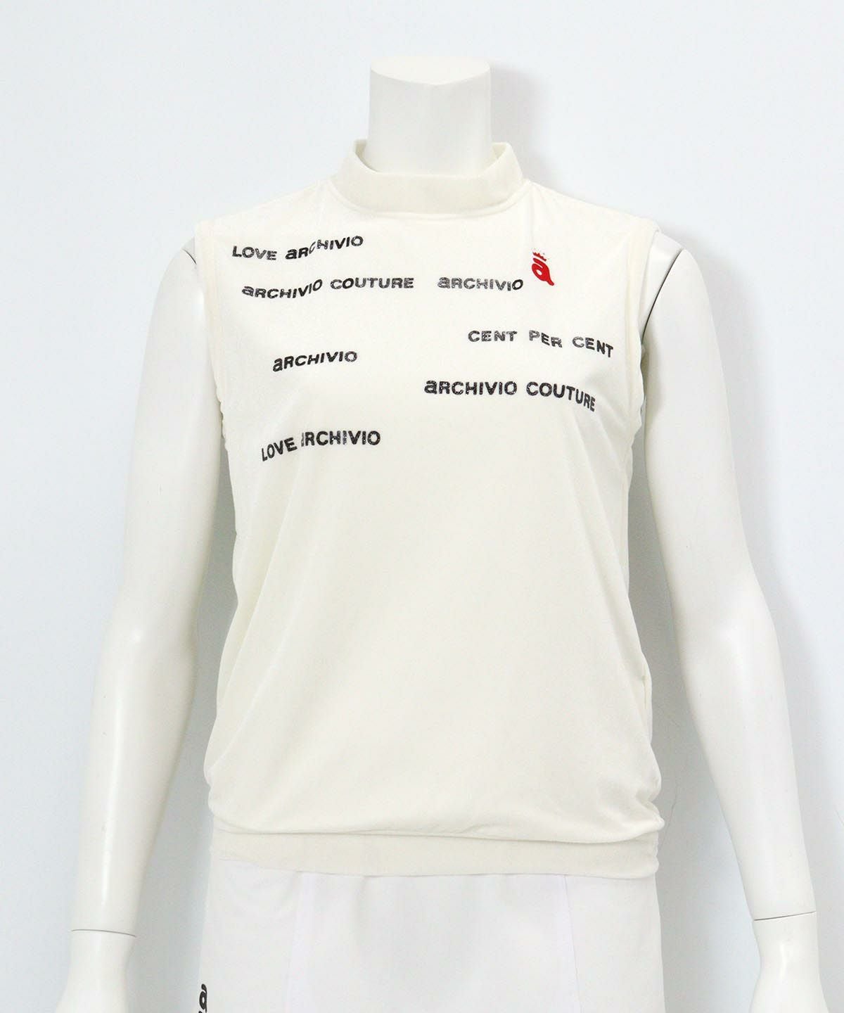 ベロアノースリプルオーバー（ホワイト×ブラック）