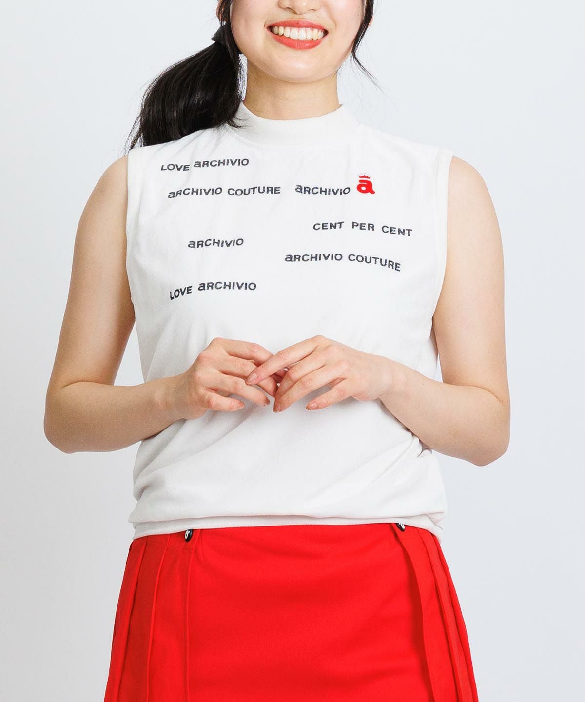 モデル着用画像（ホワイト×ブラック）