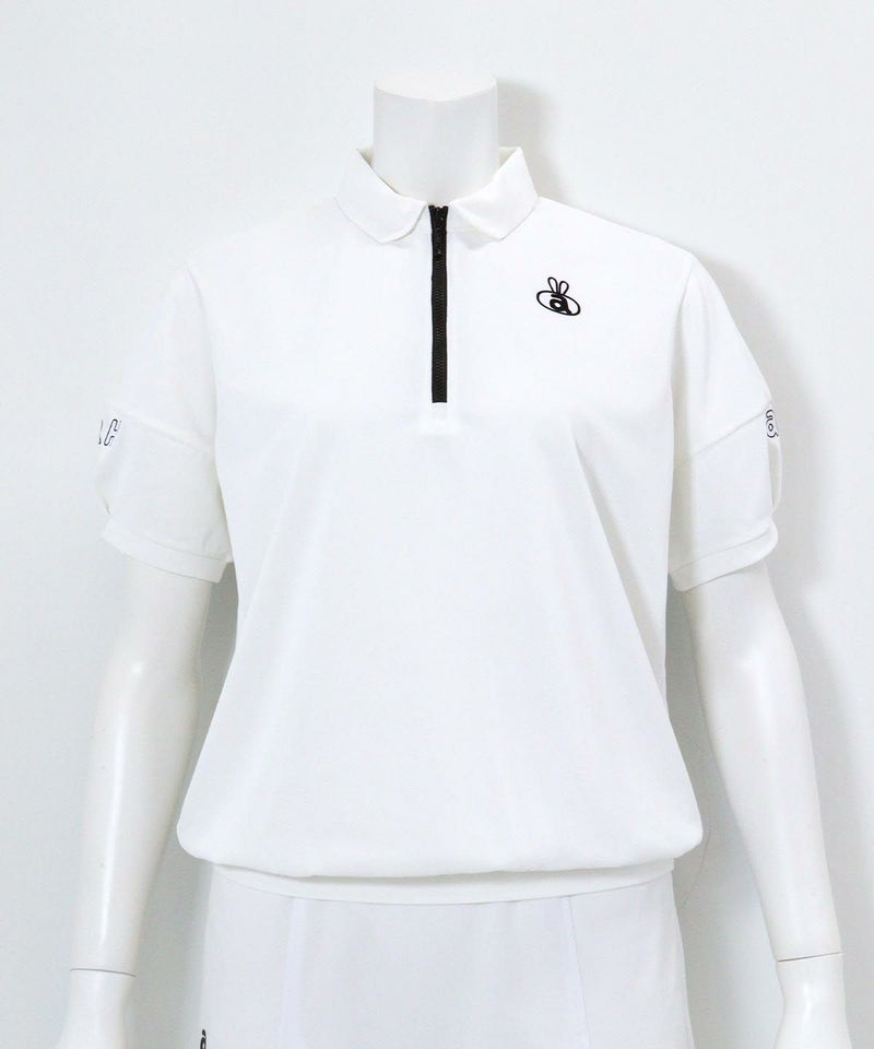 ハーフジップUV速乾カノコプルオーバー（ホワイト）