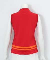 裾フリルUV速乾ノースリプルオーバー後（オレンジ）