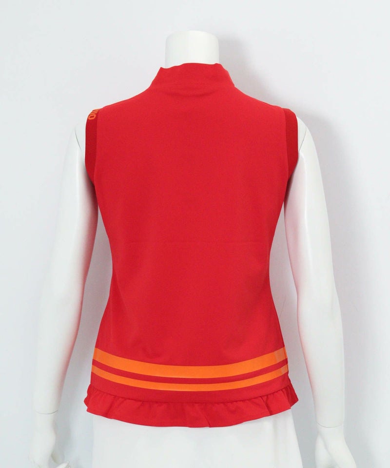 裾フリルUV速乾ノースリプルオーバー後（オレンジ）