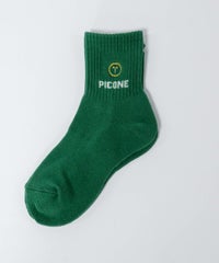 太陽刺繍リブソックス（グリーン）
