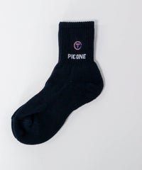 太陽刺繍リブソックス（ネイビー）