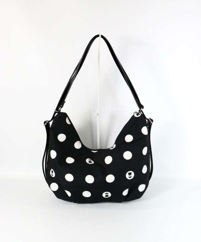ドット柄２WAYバッグ（ブラック）