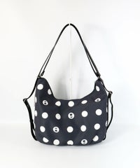 ドット柄２WAYバッグ（グレー）