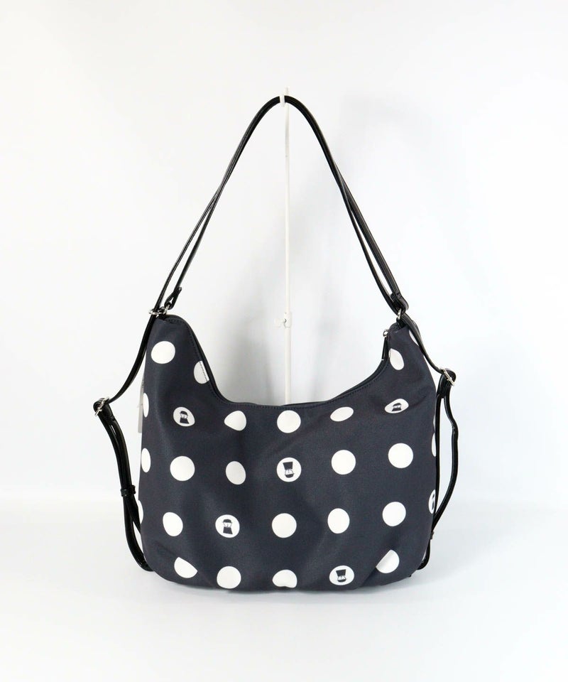 ドット柄２WAYバッグ（グレー）