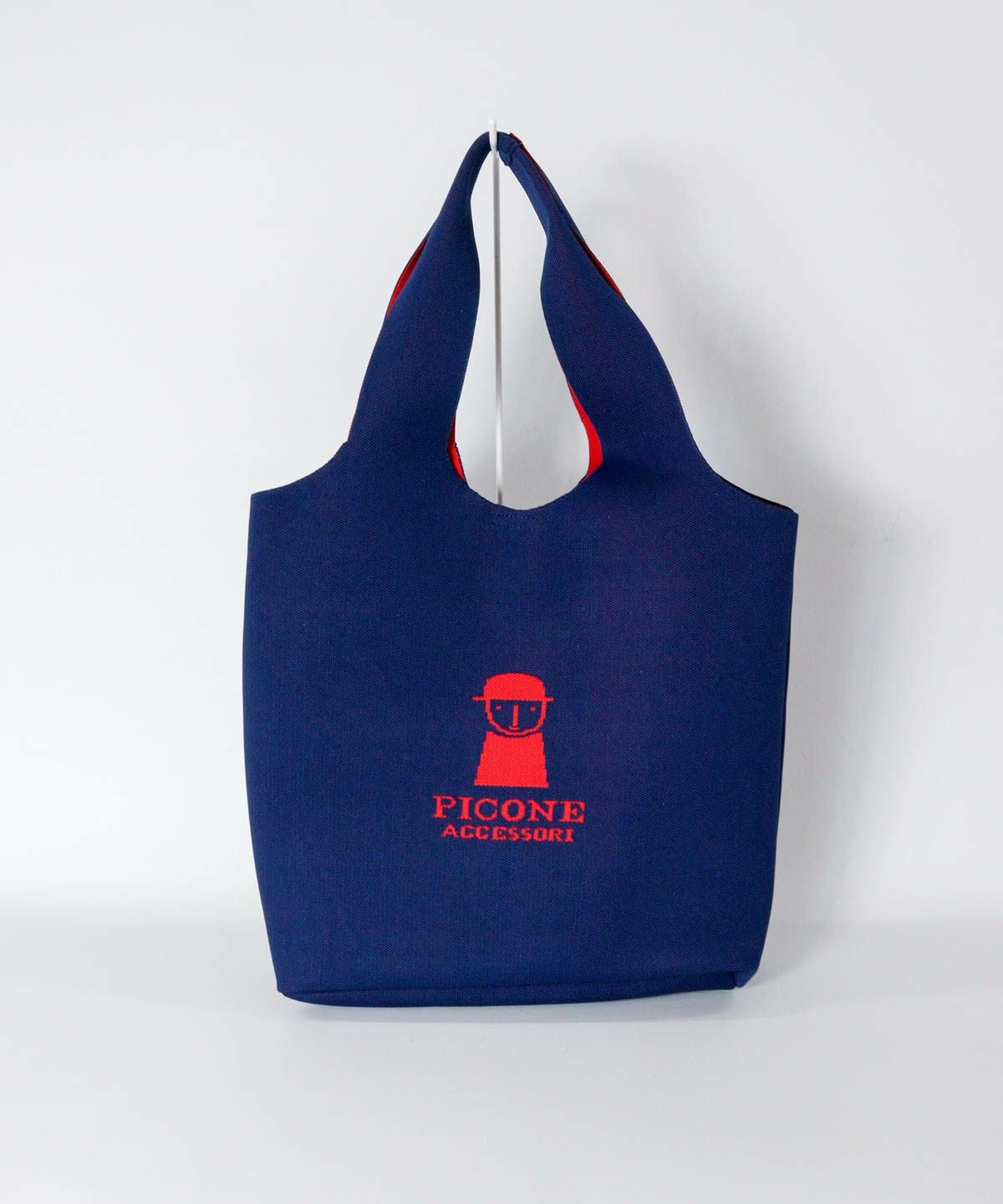 ニットトートバッグ（ネイビー）