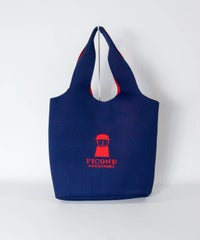 ニットトートバッグ（ネイビー）