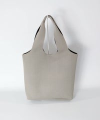 ニットトートバッグ後（ライトグレー）