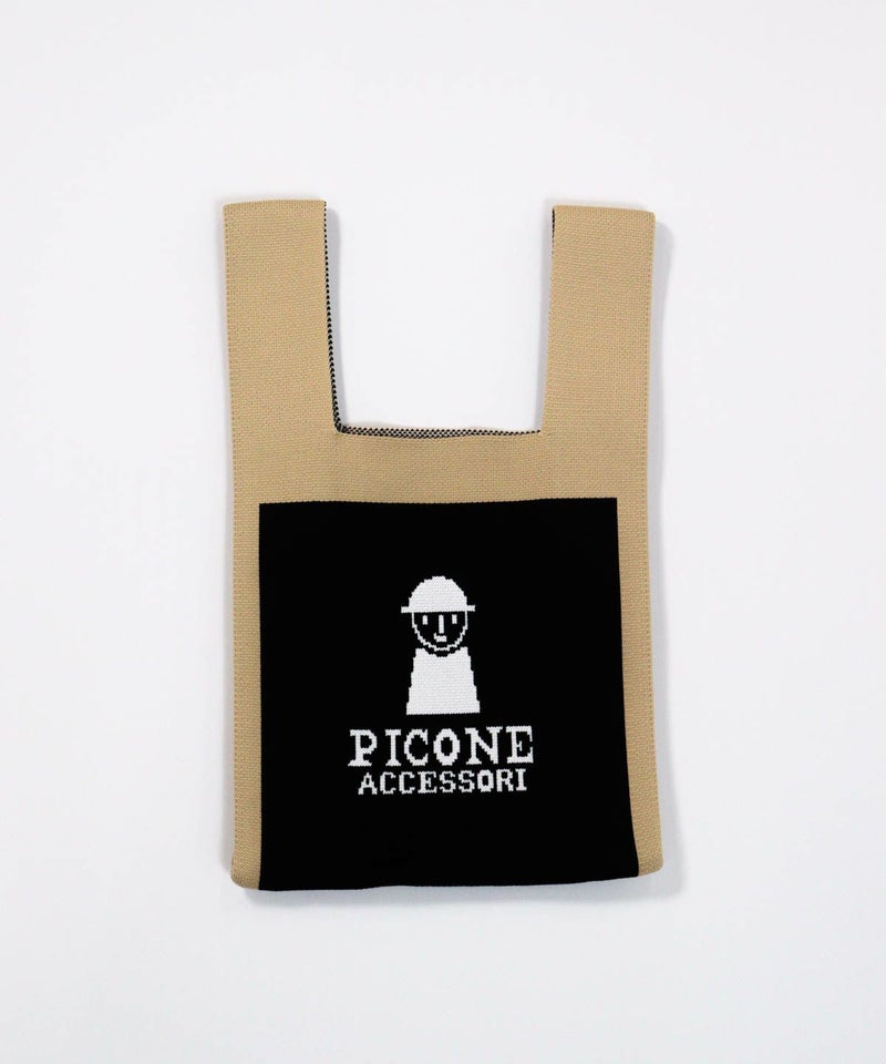 ピコ柄ニットトートバッグ（ブラック）