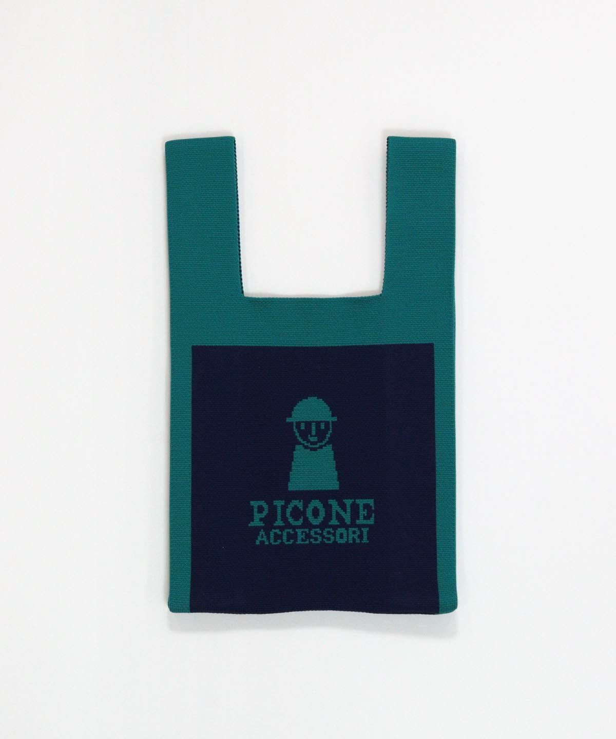 ピコ柄ニットトートバッグ（ネイビー）