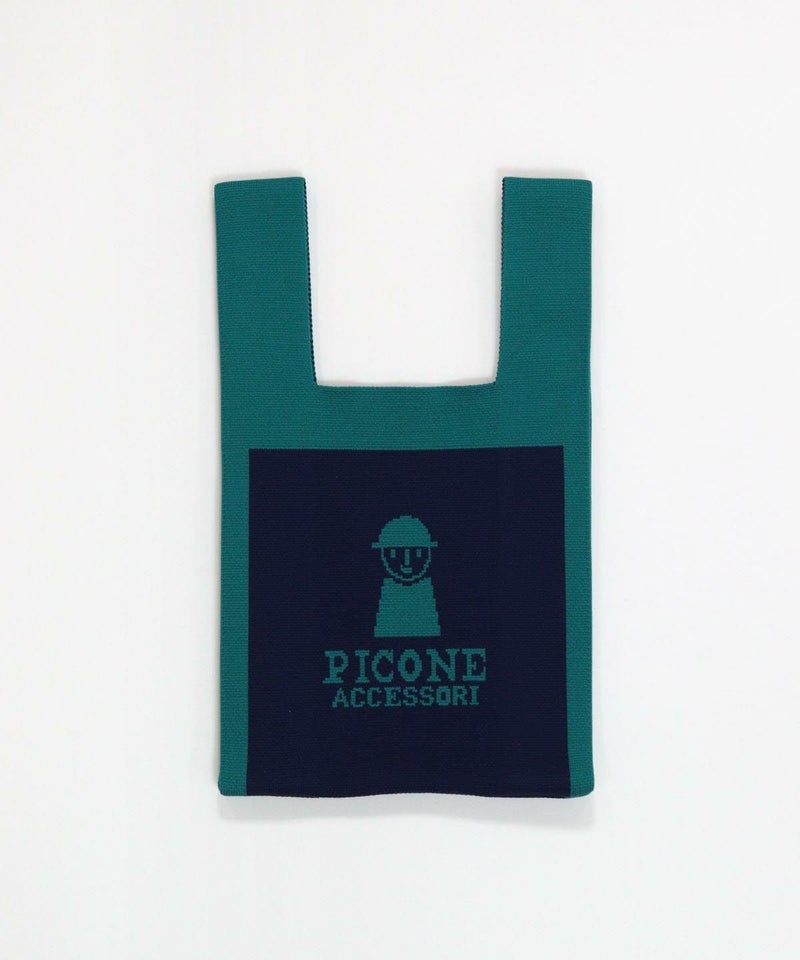 ピコ柄ニットトートバッグ（ネイビー）