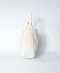 ワンハンドルボアバッグ横（ベージュ）