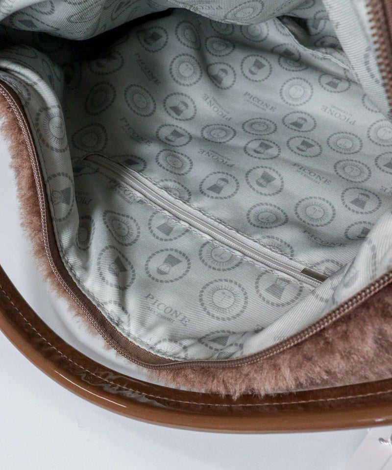 内側ファスナー部分（キャメル）