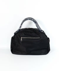 ショルダー付ボストンバッグ後（ブラック）