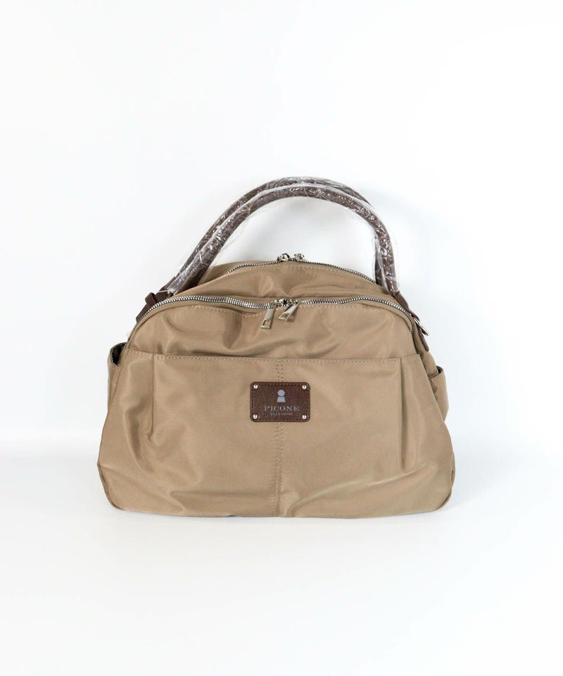 ショルダー付ボストンバッグ（ベージュ）