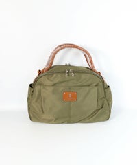 ショルダー付ボストンバッグ（カーキ）