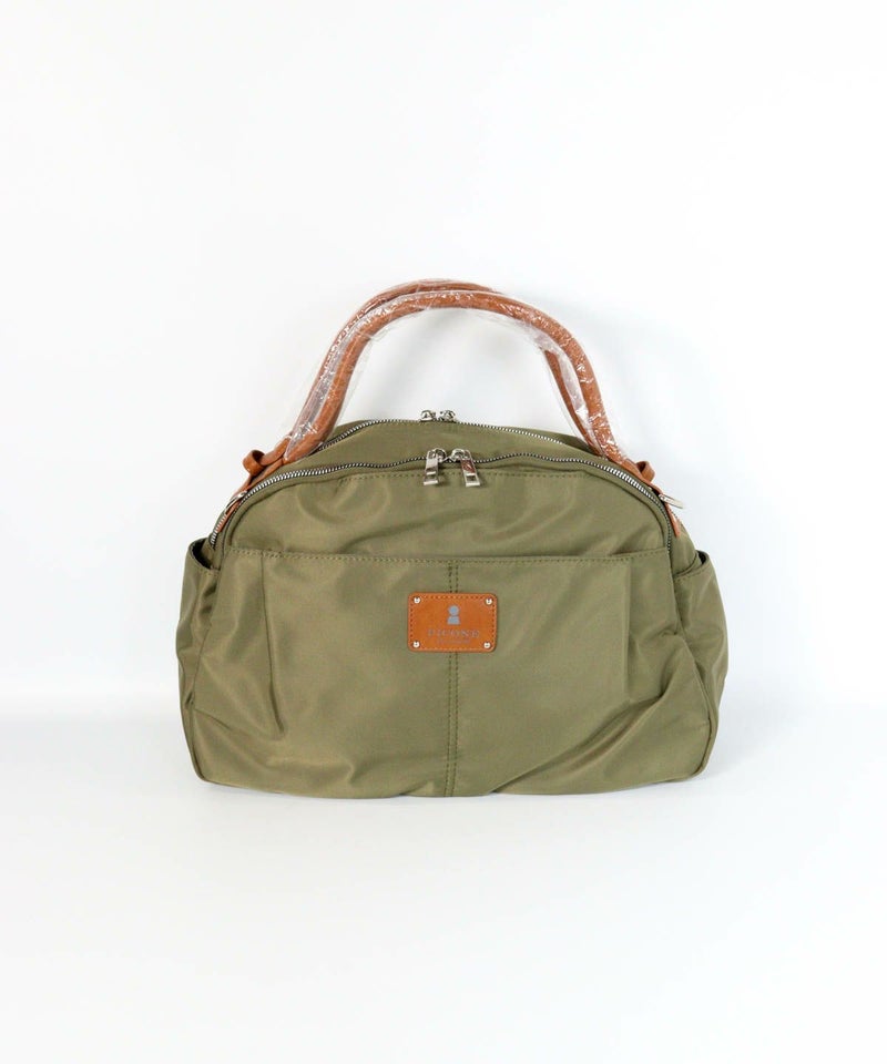 ショルダー付ボストンバッグ（カーキ）