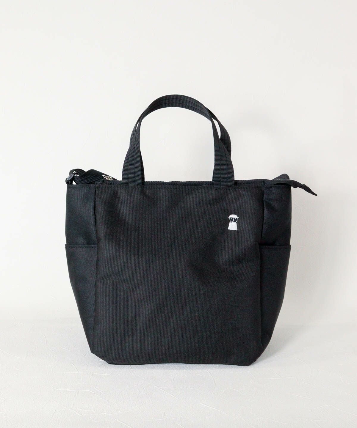 ショルダー付きトートバッグ（ブラック）