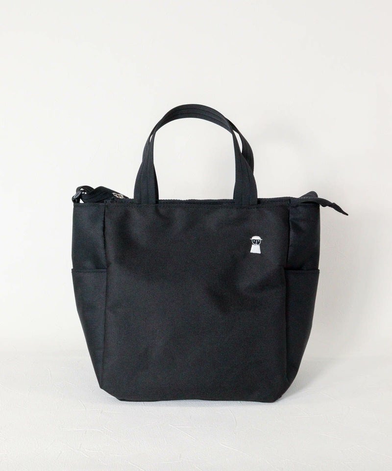 ショルダー付きトートバッグ（ブラック）
