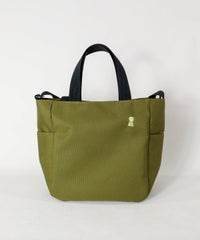 ショルダー付きトートバッグ（カーキ）