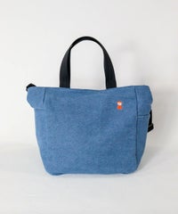 ショルダー付きトートバッグ（ライトブルー）