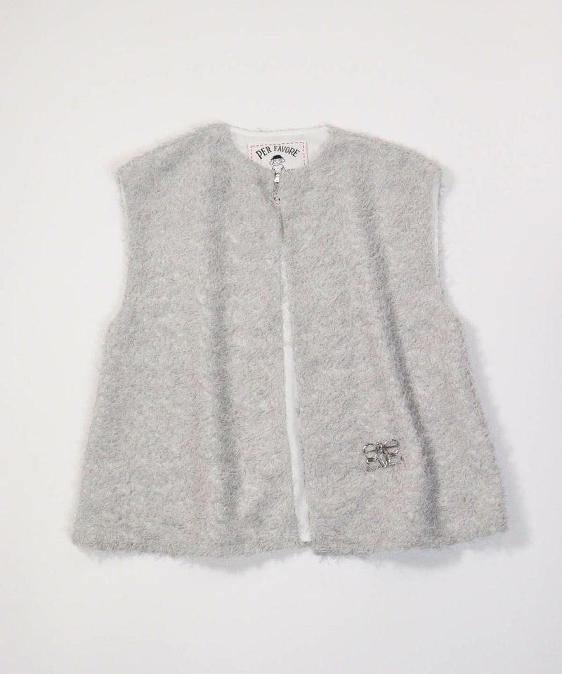 フェザーライクベスト（ライトグレー）