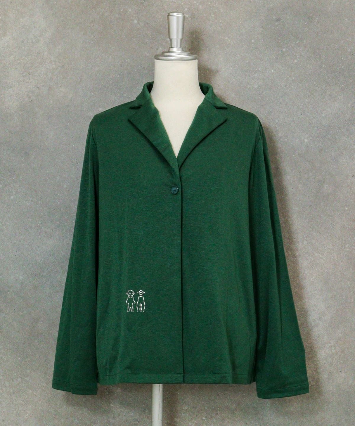 ソフトテーラードジャケット（グリーン)