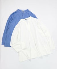 コットン混スキッパーブラウス