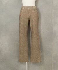 デニム風イージーワイドパンツ（キャメル）