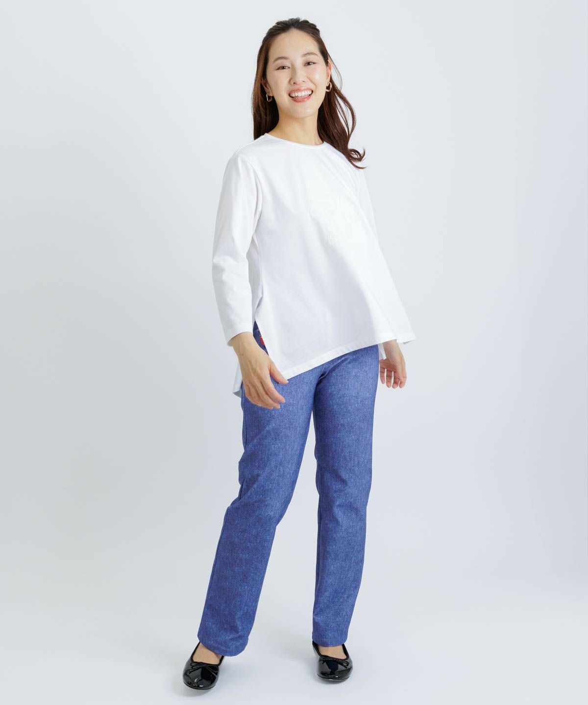 デニム風イージーパンツ|スタジオピッコーネ - ゴルフウェアや婦人服通販