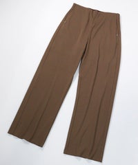 シルキーリブジャージ冷感パンツ（ブラウン）
