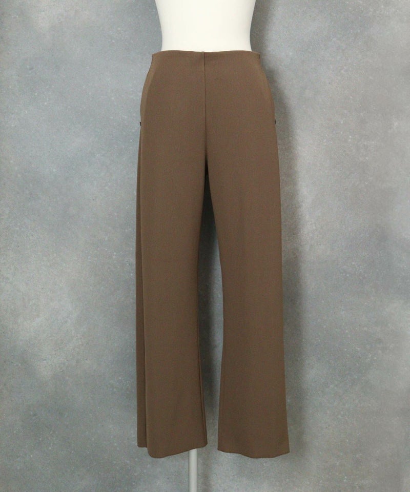 シルキーリブジャージ冷感パンツ（ブラウン）