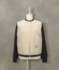 ベロア切替ポンチカーディガン（ベージュ）